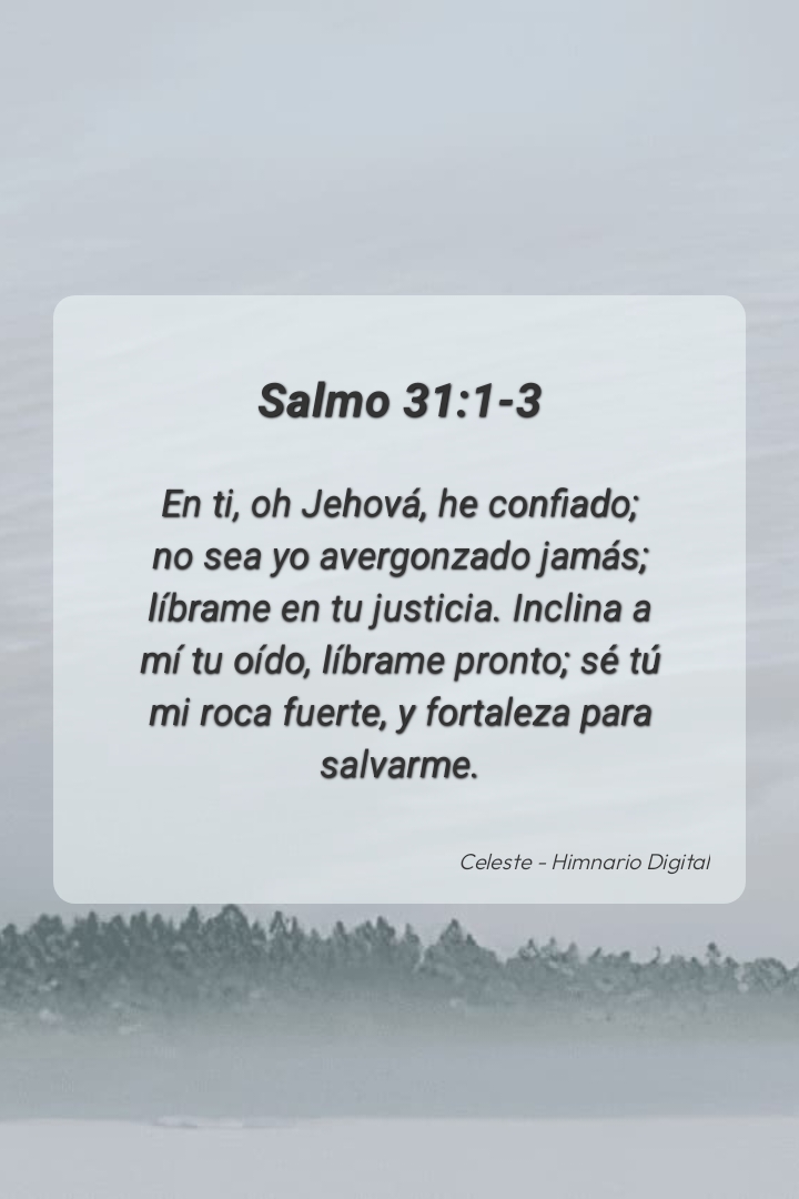 Reflexión sobre Salmo 31:1-3