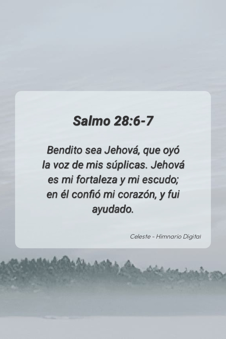 Reflexión sobre Salmo 28:6-7