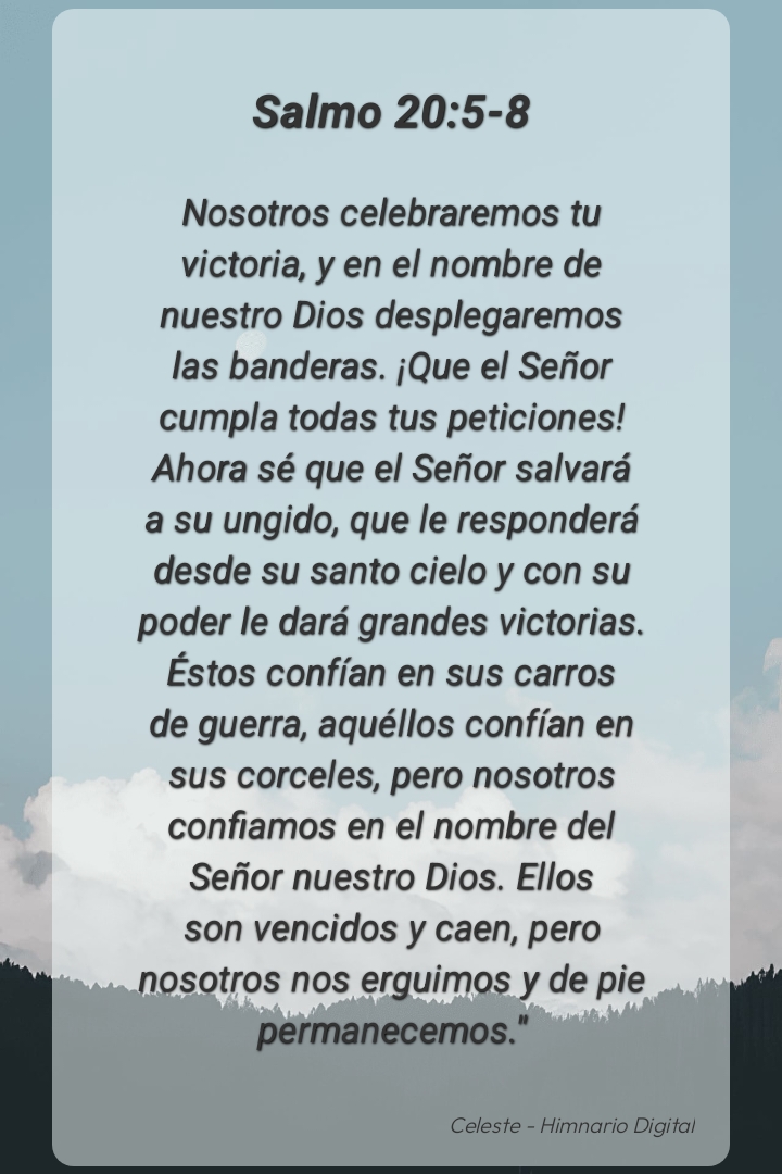 Reflexión sobre Salmo 20:5-8