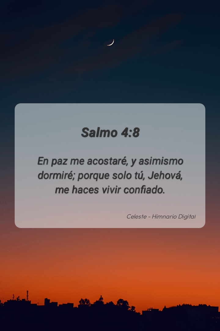 Reflexión sobre Salmo 4:8