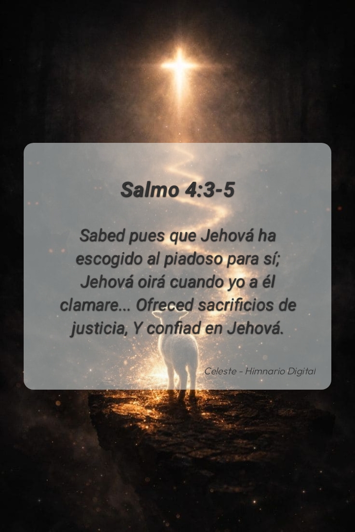 Reflexión sobre Salmo 4:3-5