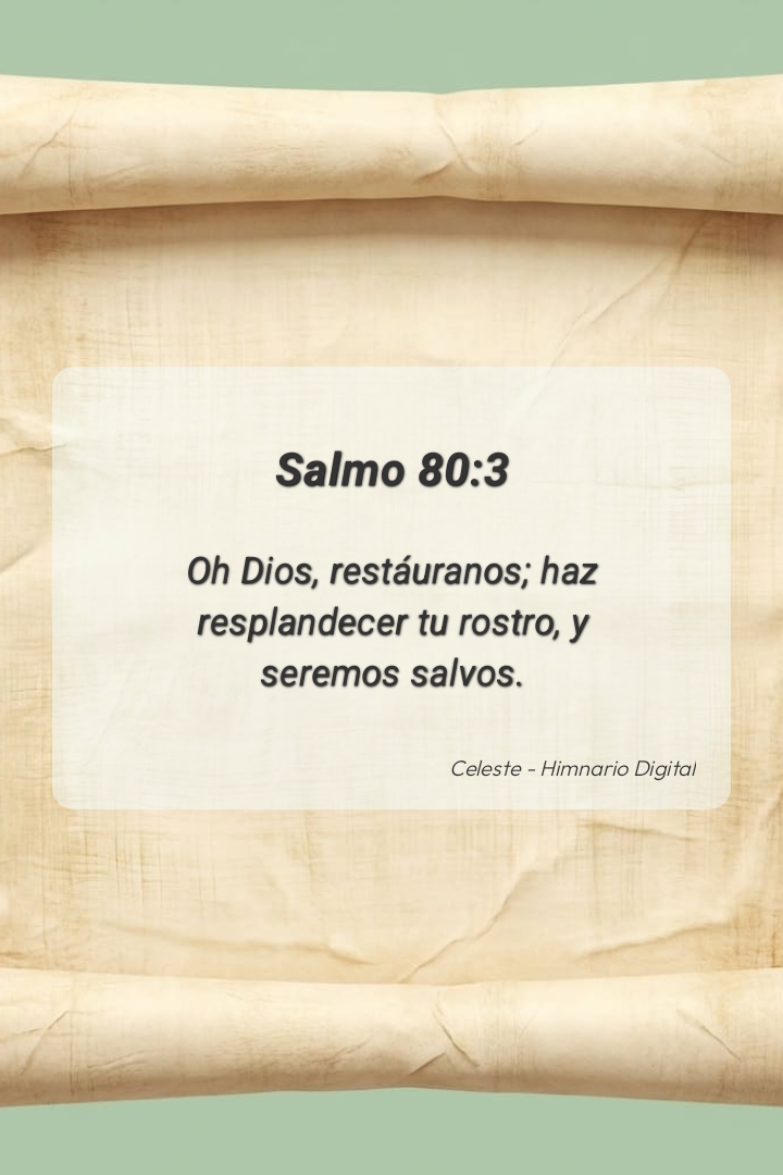 Reflexión sobre Salmo 80:3