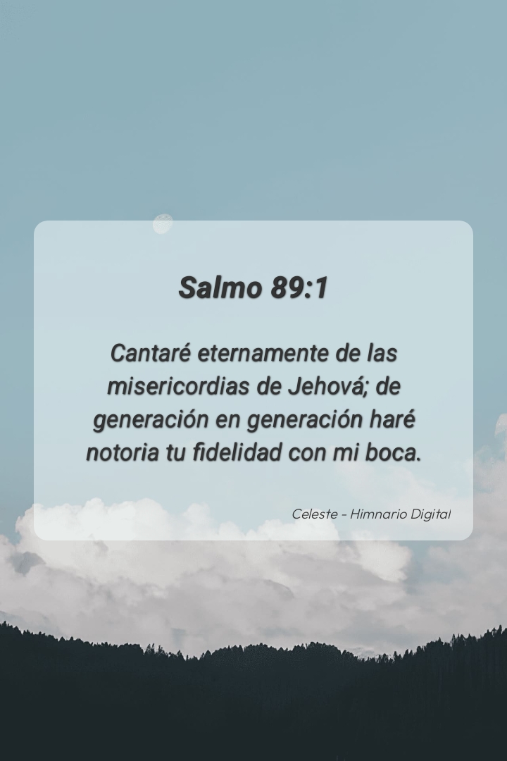Reflexión sobre Salmo 89:1