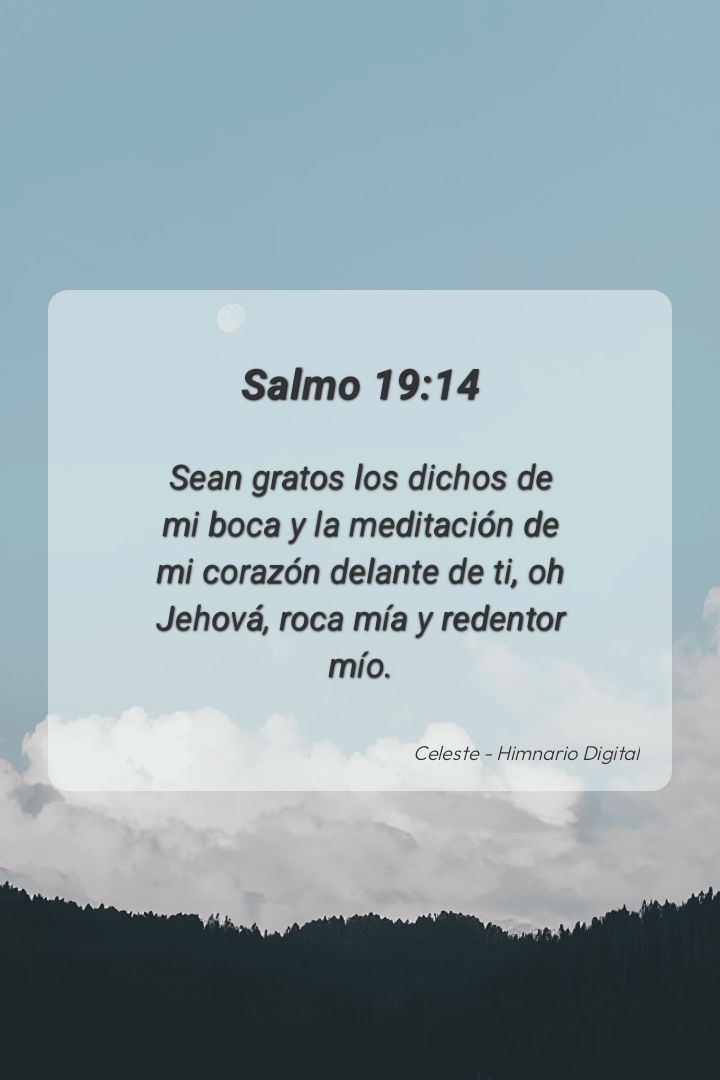 Reflexión sobre Salmo 19:14