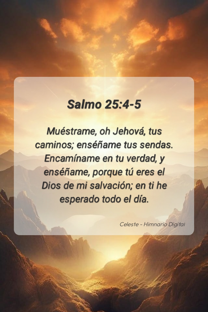 Reflexión sobre Salmo 25:4-5