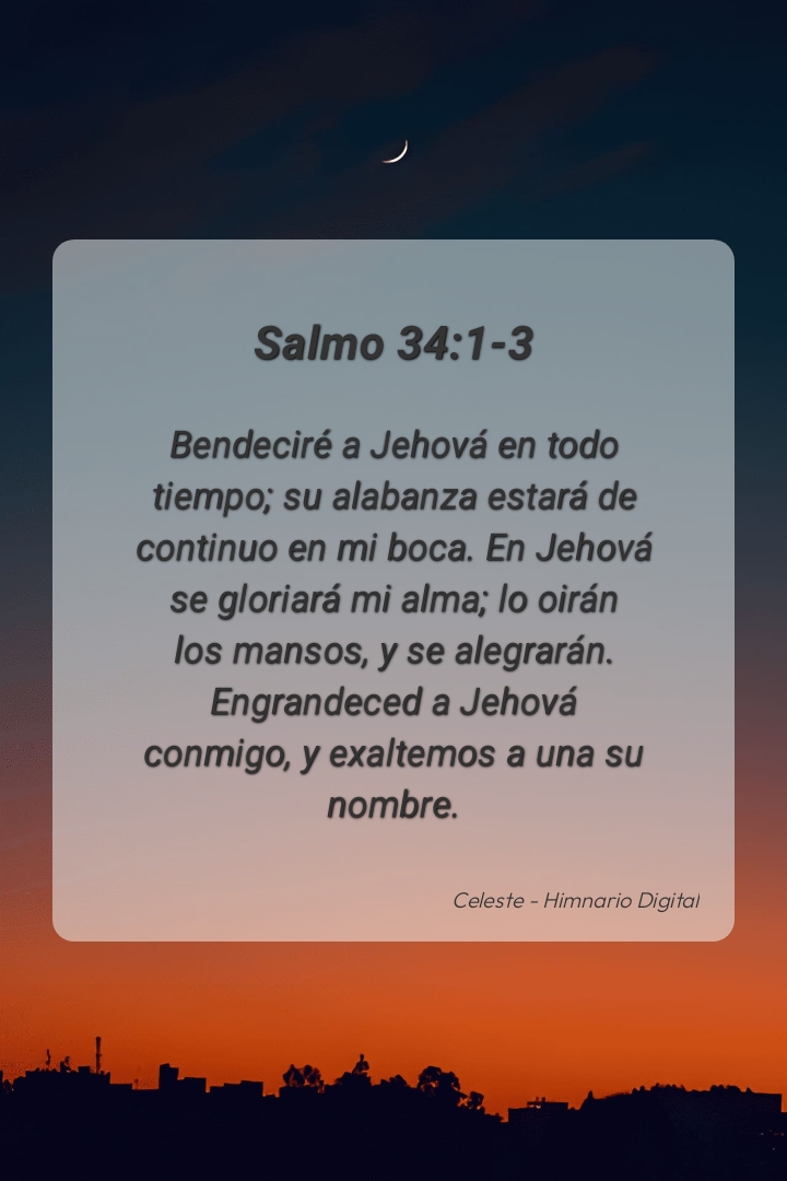 Reflexión sobre Salmo 34:1-3