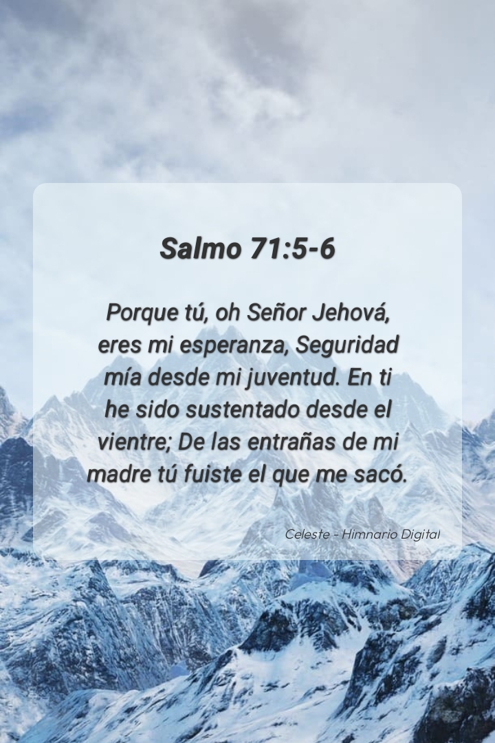 Devocional Salmo 71:5-6