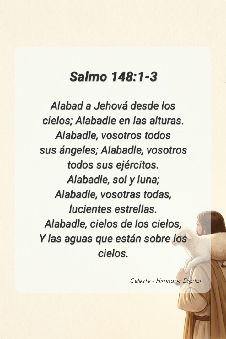 Reflexión sobre Salmo 148:1-3