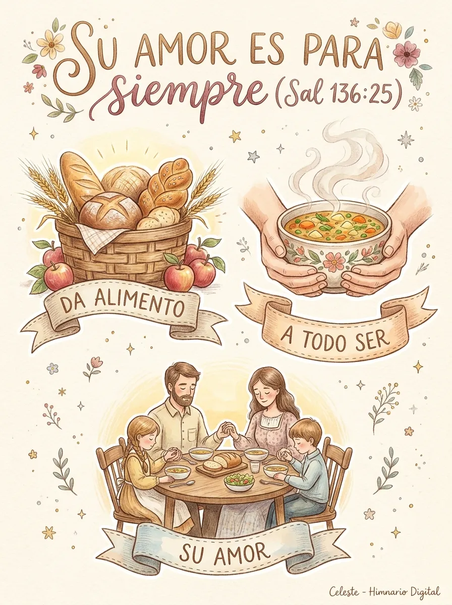 Reflexión sobre Salmo 136:25: Su Amor Es Para Siempre (Sal 136:25)