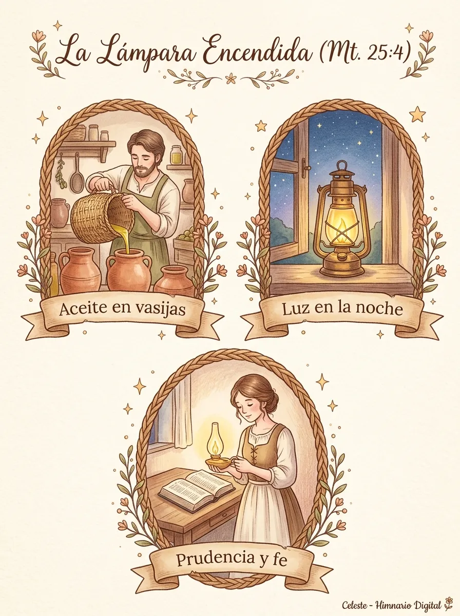 Reflexión sobre Mateo 25:4: La Lámpara Encendida